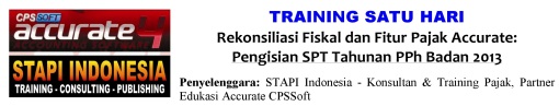 Training SPT Badan 2013 Fitur Pajak Accurate_1